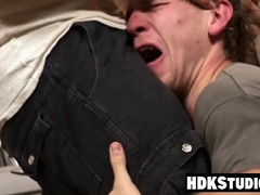 Handsome twink gives head and bounces on fat dick wildly