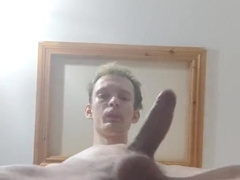 Pulling my Tastey Jizz-Shotgun up and down Making it Larger around 7 Inch