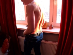 masturbating off at the window