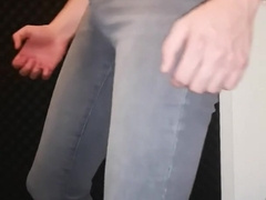 Boy with Gigantic Rump in High Waistline Denim