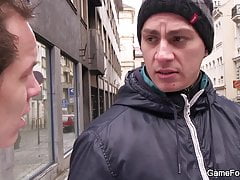 He seduces him into gay blowjob and fuck