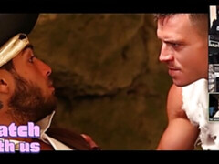 Diego Sans hosting a watch-along party and enjoying a hot flick