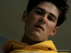 Lad Shane Allen Thumbs His Booty While Draining His Trouser snake