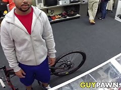 Pawnshop owners double team juicy ebony customer