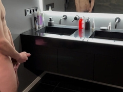 The man drained off in the bathroom and a plenty of of JIZM