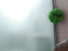 12 inch soapy dildo teasing my asspussy.