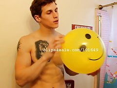 Balloon Fetish - Aaron Blowing Balloons Part13 Video1