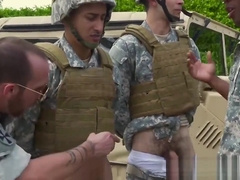 Black stud jerks and blows white trooper cocks