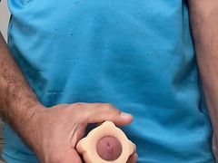 Fucking my tight flesh light sex toy
