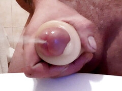 Playing with my hard dick.