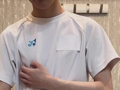 【19years】Asian school schoolgirl arse bandit onanism in his gymnasium gym clothes