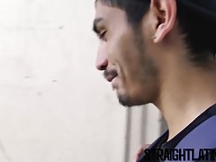 Barebacked Latino has wild pickup sex and gets a facial