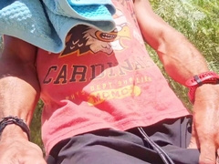 Sizzling Dude Ambling and Massaging His Spear in a Risky Way in Public Places