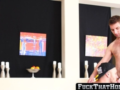 FuckThatHole.com - Sexy hairy hung gay dude bare drills his buddies tight asshole doggystyle