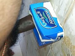 Single young boy satisfying his horny cock in different way