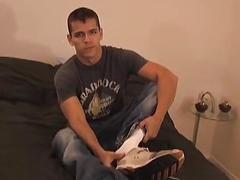 Zack plays with his feet and his boner