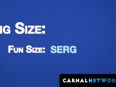 Cain Marko stretched Serg's twink hole to rimjob it with his large and elongated fing