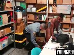 Black LP Officer anal fucks straight ebony teen 18+ hard