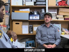 YoungPerps - Super-Fucking-Hot Dark-Hued Security Officer Pokes Another Officer