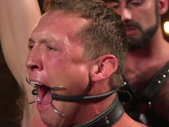 Horny men share rough moments of maledom XXX with their new slave