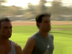 Jogging jocks fucking well