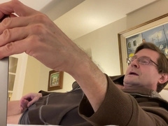 Me filming myself demonstrating off to an audience