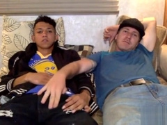 Straight curious latino Javier comes back to try his own jerkoff session