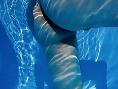 Pool naked swim!