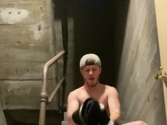 Room stairs downright bare and jism