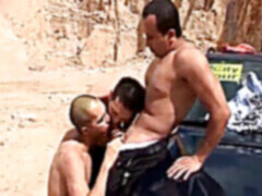 Latin threesome, gay latino, older gay