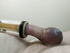 Enjoying my homemade Milking Machine