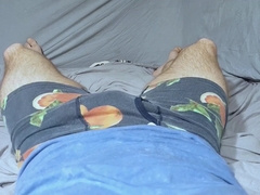 Crazy Strung up Dude Ejaculates All Over Himself