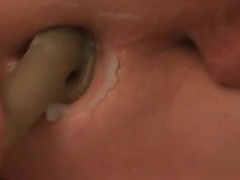 Pegging prostate and anal stretching with bizarre shovel dil 9