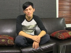 Cute Ryker Madison masturbates after being interviewed