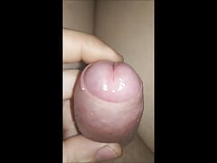 My dick flows with precum and erupt powerfully flow of semen