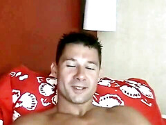 Muscle man, gay jerk off, anal dildo