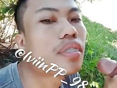 Gay Sex : Indonesian gay, Ipin outdoor cum