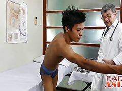 Doctor daddy tugs twink before shoving his rod deep inside