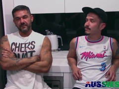 Bottom Australian Mateo Salutes Pete Giant Trouser Snake Inwards His Culo