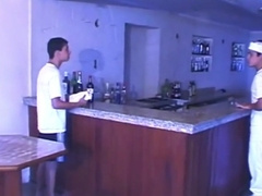 A Young Bartender Takes A Large Weenie From Stylish Taylor