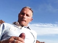 Hot horny silver at the beach