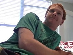 Horny young bisexual John enjoys some solo fun with toys