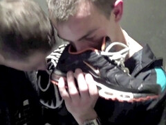 Scally boy fuck in sneakers