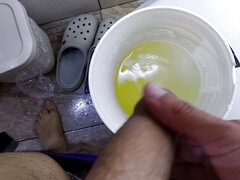 Sweaty socks, barefeet and piss after work
