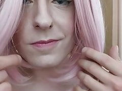 kitty femboy in leopard dress fucked hard by chubby daddy