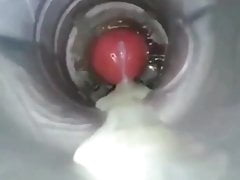 Super hot guy fucks fake pussy and cum inside