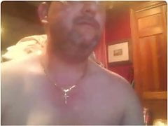 45 fat man play on cam