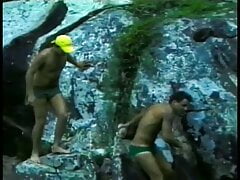 Horny stud licks hunk guy's asshole before fucking him