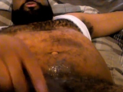Me showing off Hairy Chest and Belly while Jerking Off 7