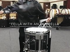 Strong Man in Leather Plays with HUGE Sticks